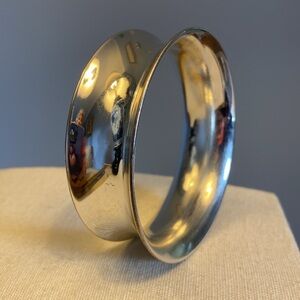 Silver Metallic Bangle Bracelet